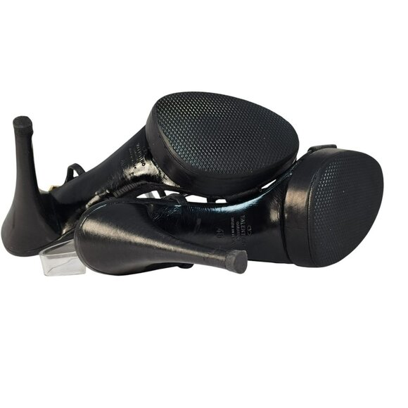 Valentino Garavani Black Leather Stiletto Heels – Size 40 EU | 9.5 US - Picture 5 of 11